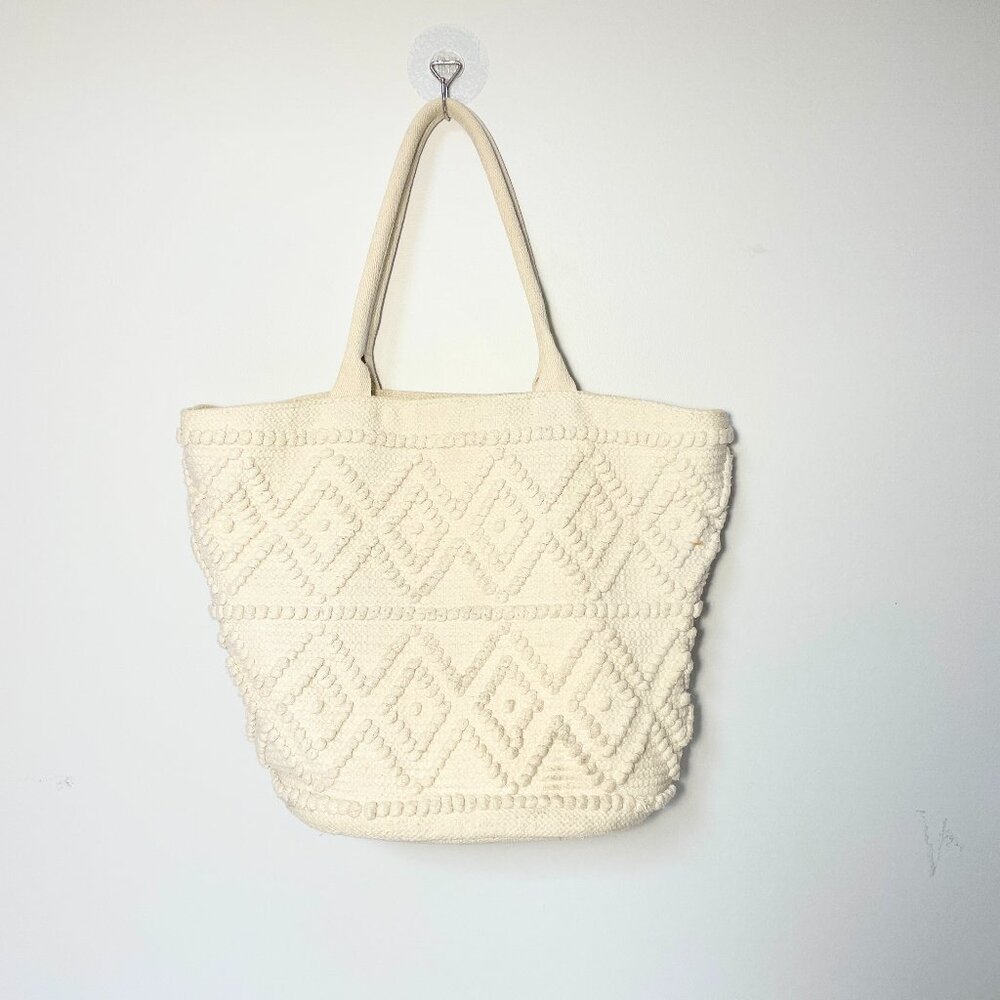 Shade & Shore Jacquard Print Blanket Tote Handbag‎
